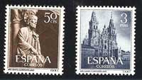 Sello 1130-31.Año Santo Compostelano