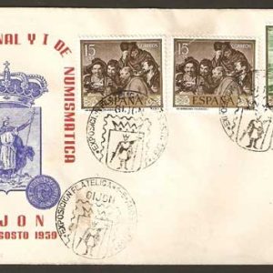 0009.Matasellos II Exp. Filatélica y Numismática Gijón (1959)