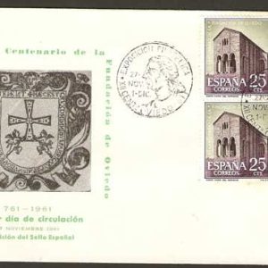 0020. Matasellos XII Cent. de la Fundación Oviedo (27/11/61)