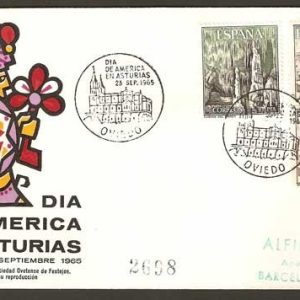 0040.Matasellos Día de América en Asturias (Oviedo – 23/09/1965)