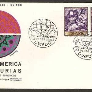 0045.Matasellos Día de América en Asturias (Oviedo – 23/09/66)
