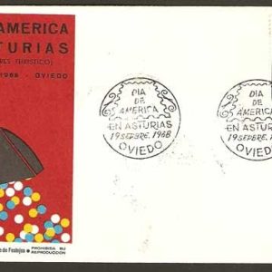 0054.Matasellos Día de América en Asturias (Oviedo – 19/09/1968)