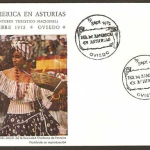 0091.Matasellos Día de América en Asturias (Oviedo – 19/09/72)