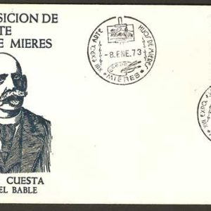 0093. Matasellos XIII Exp. de Arte Hijos de Mieres(8/01/73)