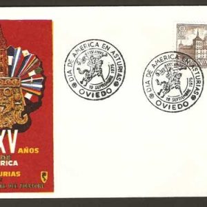 0119. Matasellos Día de América en Asturias(Oviedo-19/09/1975)