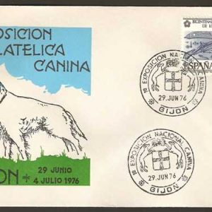 0126. Matasellos Exposición Canina (Gijón-29/06/1976)
