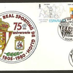 0174.Matasellos 75º Aniv. Sporting de Gijón (18-22/08/80)