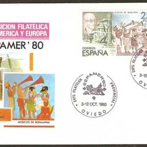 0176. Matasellos ESPAMER’80 (Oviedo-3-12/10/1980)