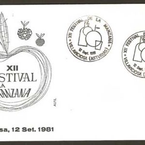 0187. Matasellos Festival de la Manzana(Villaviciosa-9-16/09/81)