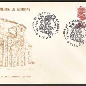 0189. Matasellos Día de América en Asturias (Oviedo-18/09/1981)