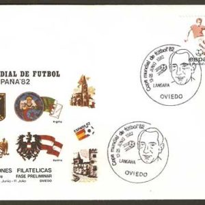 0206. Matasellos Mundial de Fútbol.Lángara (Oviedo- 13-25/06/82)