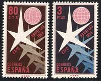 Sello 1220-21.Exposición de Bruselas