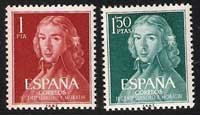 Sello 1328-29.II cent.del nacimiento de Leandro Fdz. Moratín