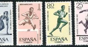 Sello 1450-53.II Juegos Atléticos Iberoamericanos
