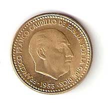 Moneda 001 peseta 1953 *62. MBC