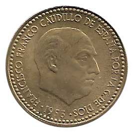 Moneda 001 peseta 1953 *61. SC