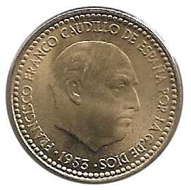 Moneda 001 peseta 1953 *62. SC