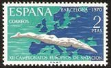 Sello 1989.XII Campto. europeos de natación, saltos y waterpolo