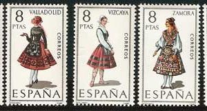 Sello 2014-18.Trajes típicos españoles (Valencia, Valladolid, Vi