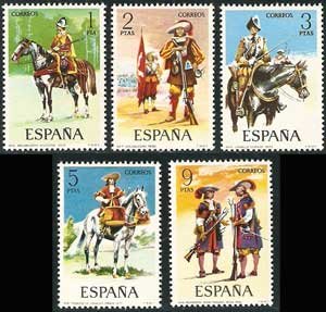 Sello 2167-71.Uniformes militares