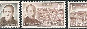 Sello 2180-82.Personajes españoles
