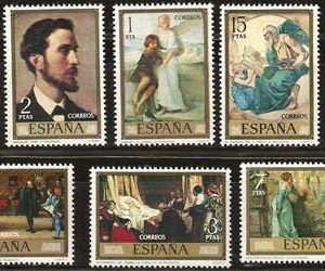 Sello 2203-10.Eduardo Rosales y Martín