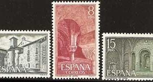 Sello 2229-31.Monasterio de Leyre