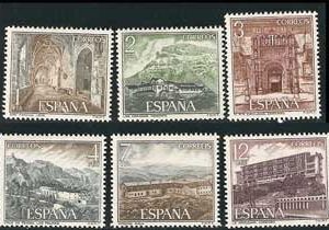 Sello 2334-39.Serie turística.Paradores Nacionales