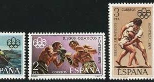 Sello 2340-43.XXI Juegos Olímpicos de Montreal