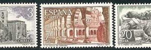 Sello 2443-45.Monasterio de San Pedro de Cardeña