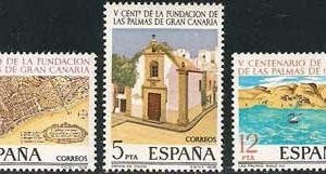 Sello 2477-79.V Cent. de la fundación de Las Palmas de Gran Cana