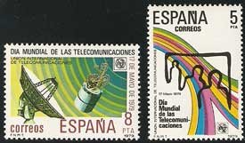 Sello 2522-23.Dia Mundial de las Telecomunicaciones