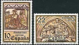 Sello 2593-94.Navidad