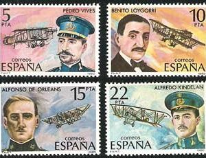 Sello 2595-98.Pioneros de la aviación