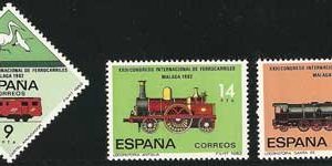 Sello 2670-72.XXIII Congreso Internacional de Ferrocarriles