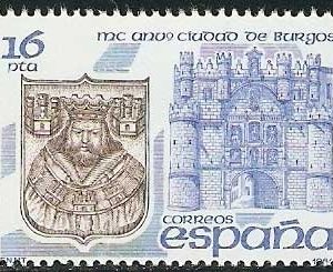 Sello 2743.MC aniversario de la ciudad de Burgos