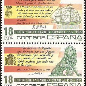 Sello 2791-92.II centenario de la Bandera Española
