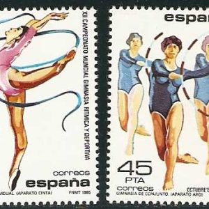 Sello 2811-12.XII Campeonato Mundial de Gimnasia