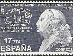 Sello 2824.II Cent. de la Muerte de Xavier María de Munive