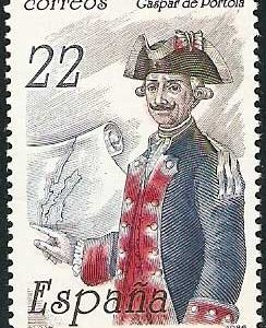 Sello 2866.II Cent. de la muerte de Gaspar de Portolá