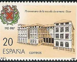 2907. Sello 75º Aniv. Escuela de Armería de Eibar
