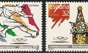 2908-09. Sello Nominación de Barcelona sede Olímpica 1992