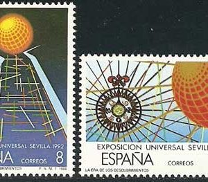 2939-40. Sello Exposición Universal de Sevilla.EXPO’92