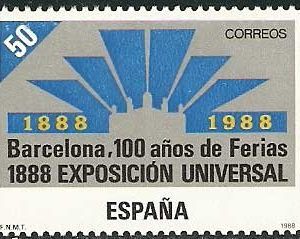 2951. Sello I Cent. Exposición Universal de Barcelona