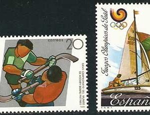 2957-58. Sello Deportes. Hockey sobre patines y JJ.OO. Seul