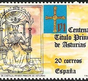 2975. Sello Centenario del título Principe de Asturias