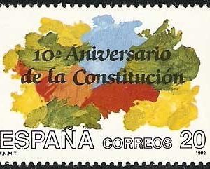2982. Sello X Aniv. de la Constitución Española de 1978