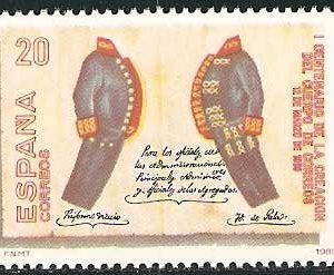 2998. Sello I Cent. Creación del Cuerpo de Correos