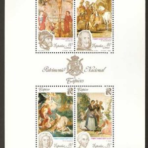 3090. Sello Patrimonio Artístico Nacional. Tapices