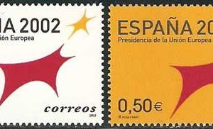 3865-66. Sello España 2002 Presidencia Unión Europea